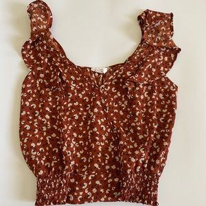 Sienna sky crop blouse